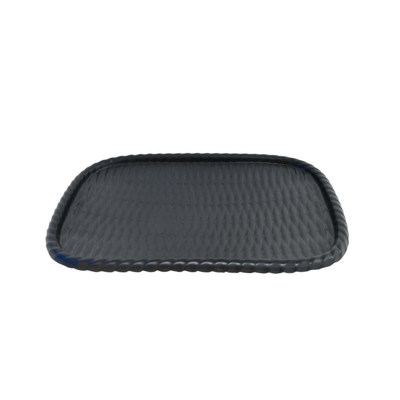Rice Serving Plate Black - Melamine (4186360545389)