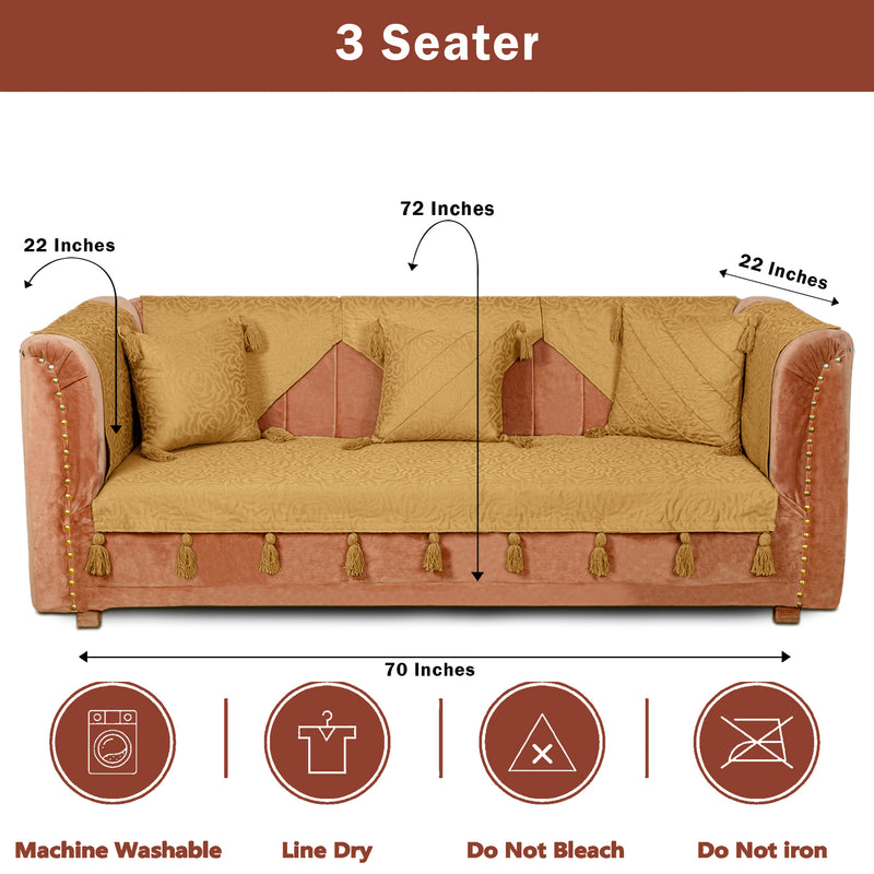 Premium Jacquard Sofa Cover Lime