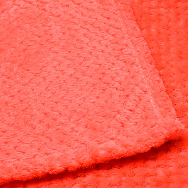 Fluffy Fleece Flannel Winter Blanket-Red