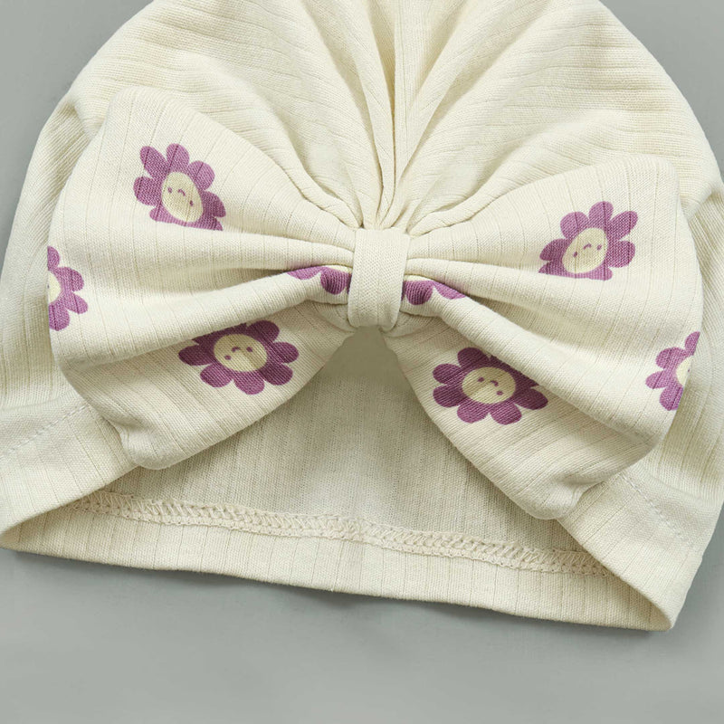 Floral Baby Caps - Pack Of Three