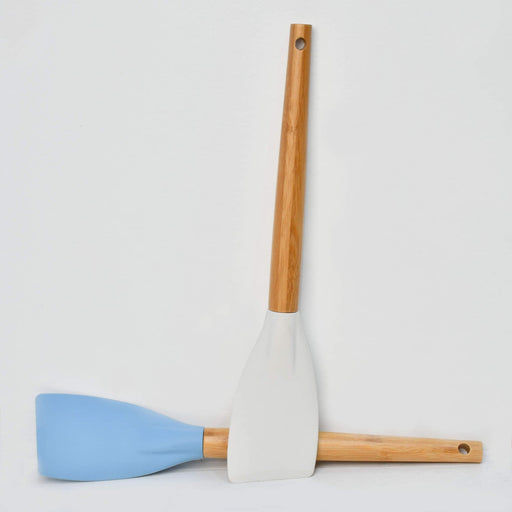 Best  Bamboo Wood Silicone Serving  Spoon (4410336444525)