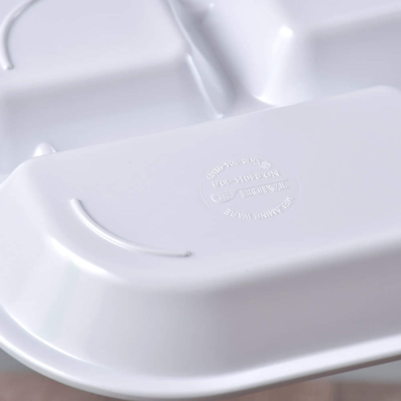 White Multi-Section Melamine Serving Plate