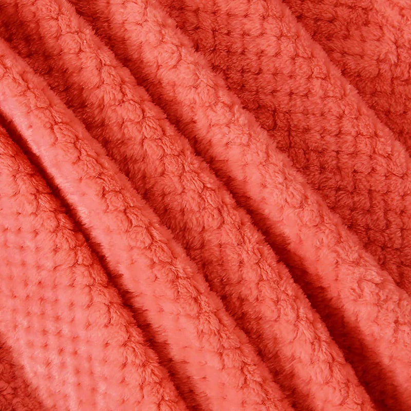 Fluffy Fleece Flannel Winter Blanket-Red