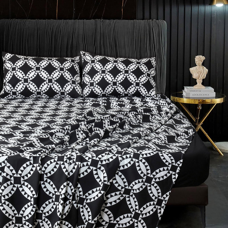 Classic Contrast Printed Flat Sheet