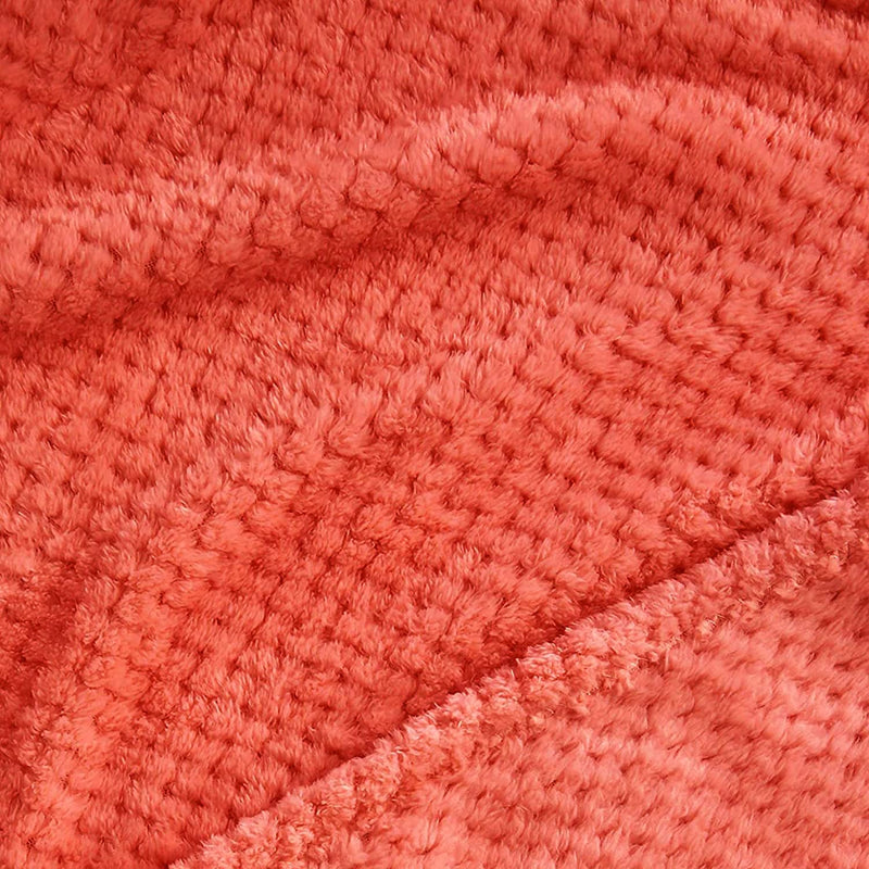Fluffy Fleece Flannel Winter Blanket-Red