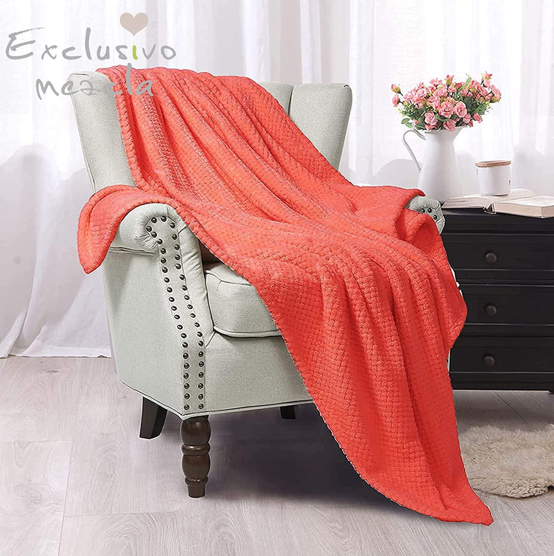 Fluffy Fleece Flannel Winter Blanket-Red