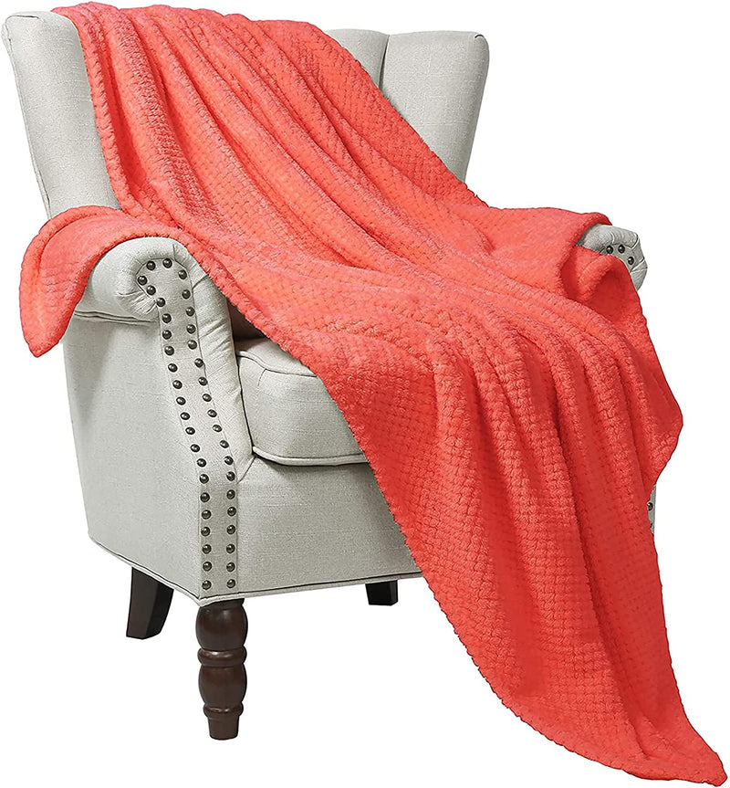 Fluffy Fleece Flannel Winter Blanket-Red