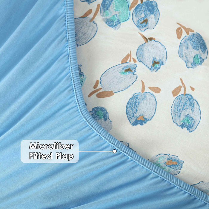 Azure Symphony Ruffled Fitted Sheet