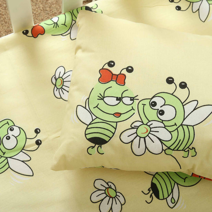 Beehive Bliss Crib Bedsheet & Pillow
