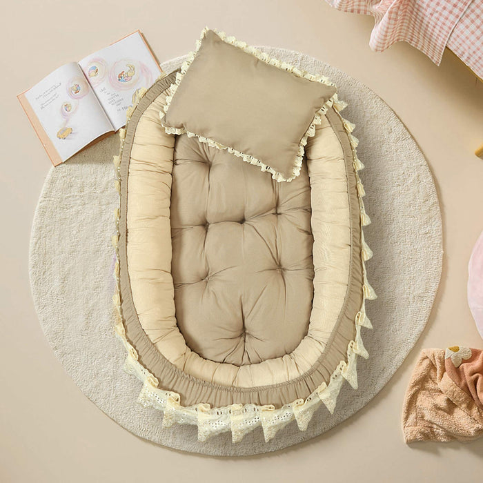 Beige Laced Baby Snuggle Bed