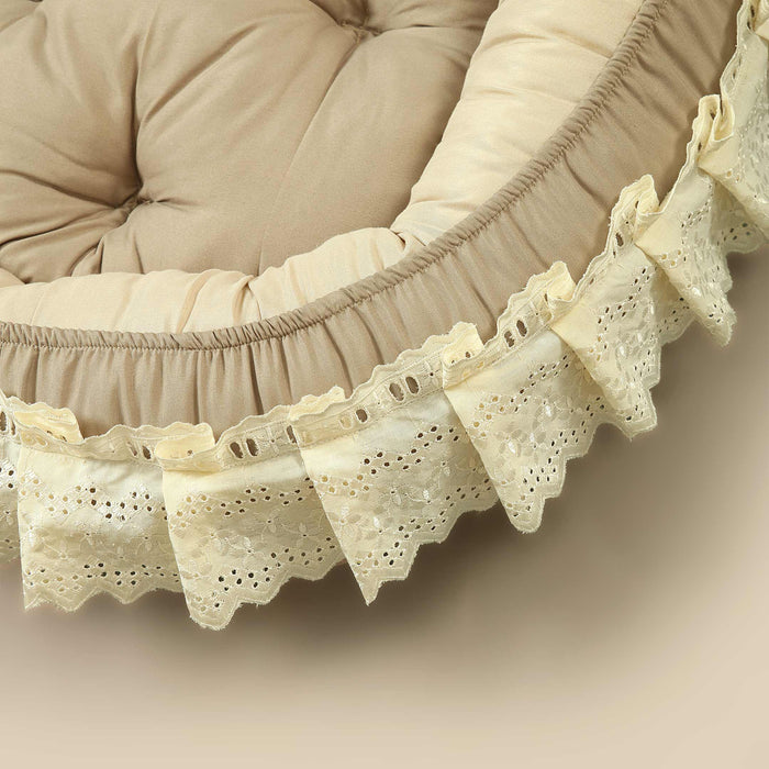 Beige Laced Baby Snuggle Bed