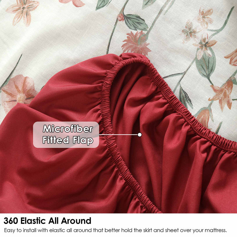 Botanical Bliss Ruffled Fitted Sheet