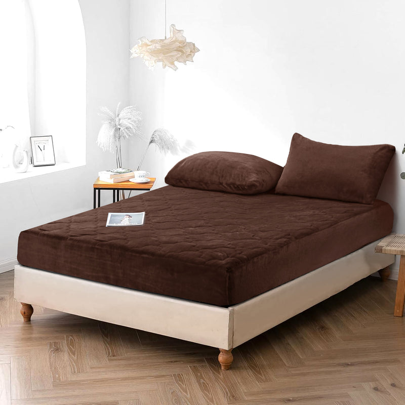 Plush Quilted Fleece Fitted Sheet