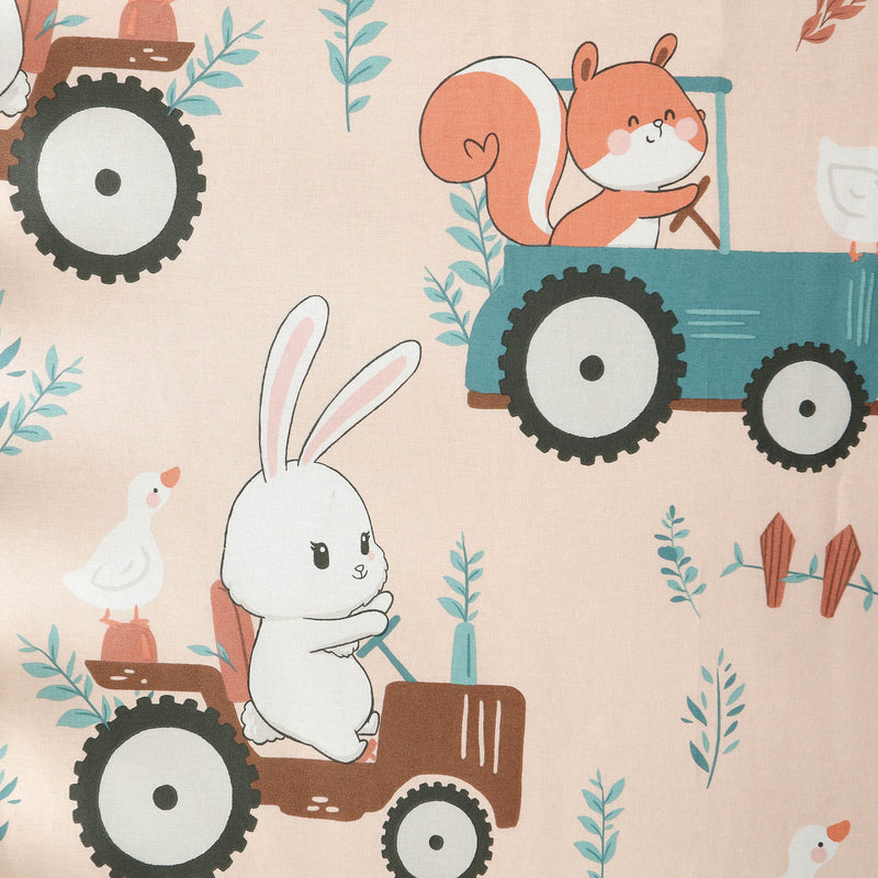 Bunny Tractor Baby Crib Bedding Set
