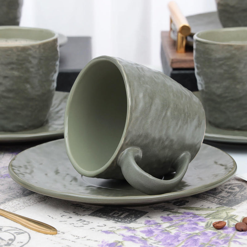 Stone Lan Assorted Cup Set Dark Green - 12 Pcs