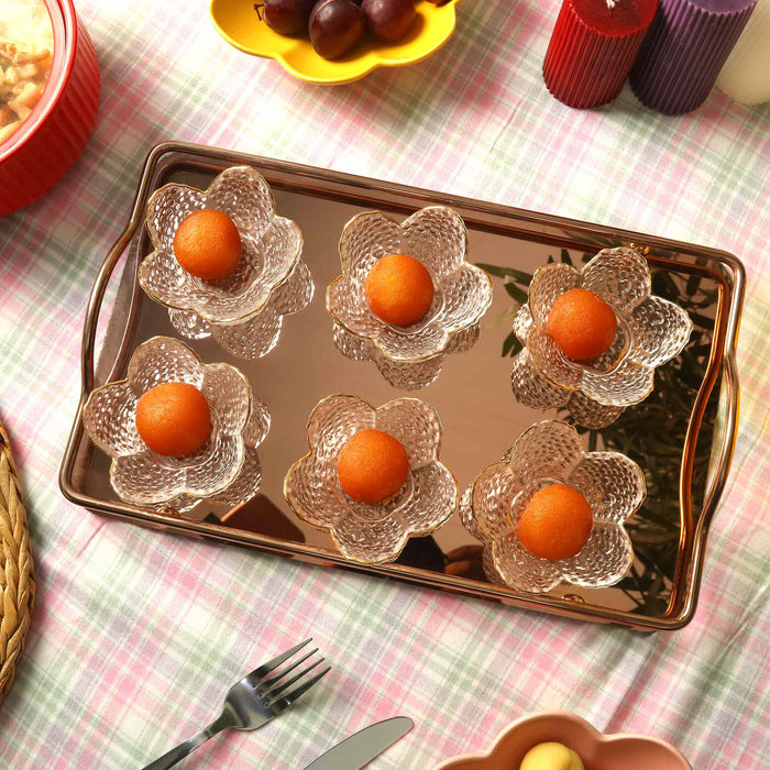 Classic Glass Dessert Serving Bowl Set