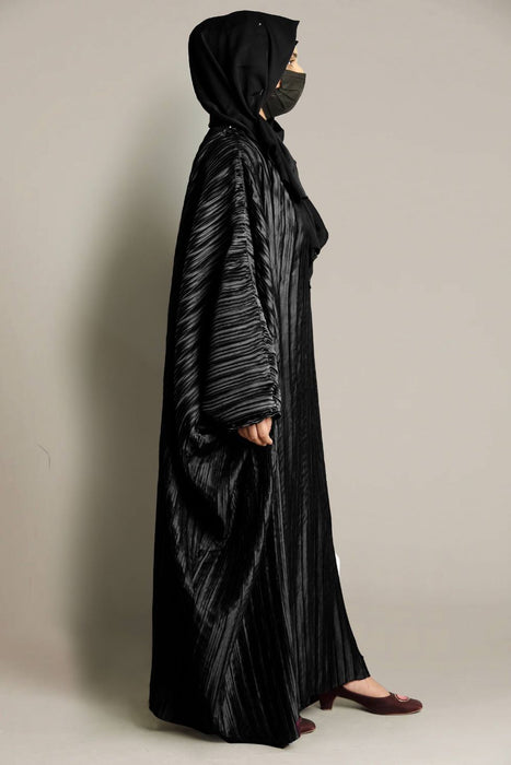 Crushed Pleats Butterfly Abaya and Hijaab