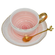 Antique Cup with Saucer & Spoon (4522879025261)