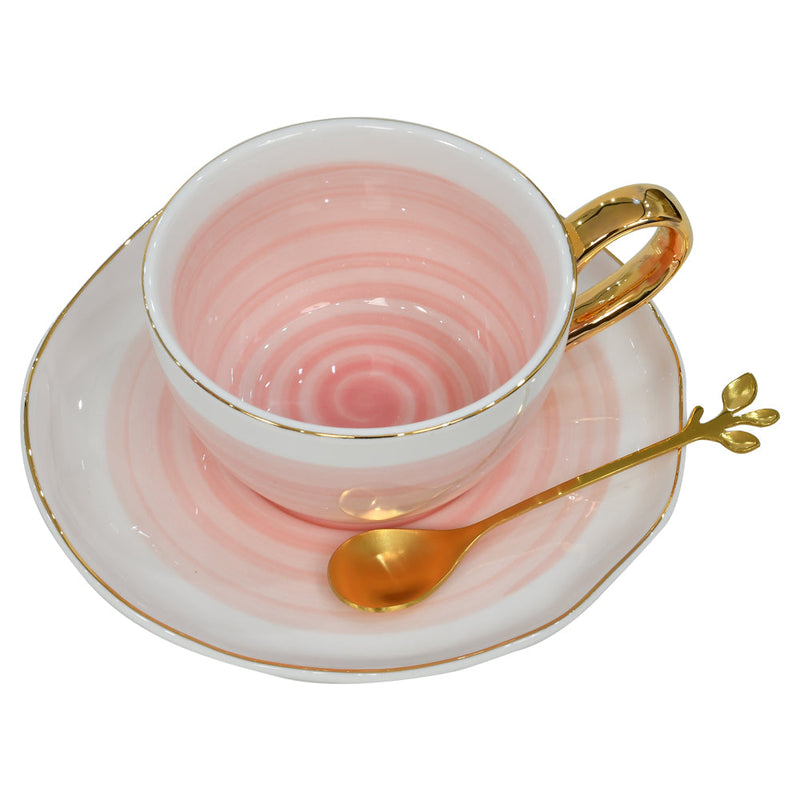 Antique Cup with Saucer & Spoon (4522879025261)