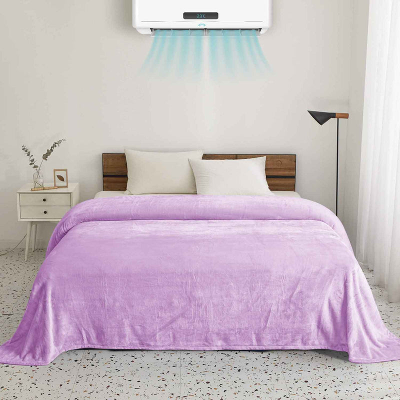 Supersoft 310 gsm Snuggly AC Fleece Blanket Lilac