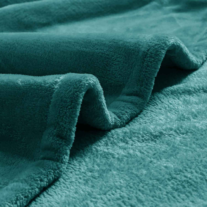 Supersoft 310 gsm Snuggly AC Fleece Blanket Teal Emerald
