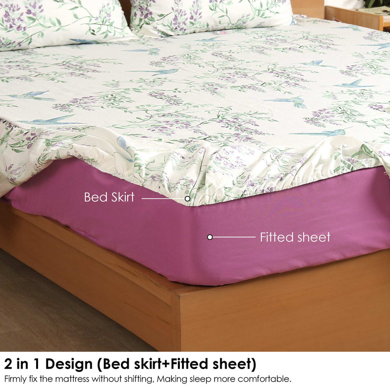 Flora Flock Ruffled Fitted Sheet