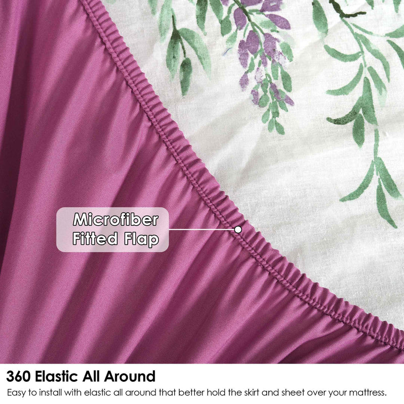 Flora Flock Ruffled Fitted Sheet