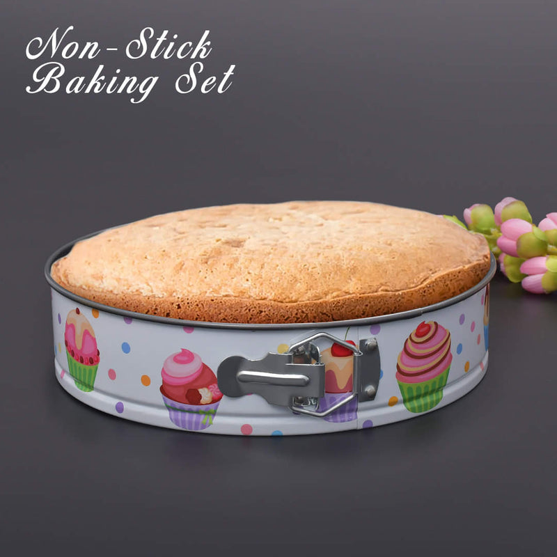 3-Pcs Classic White Round Shape Non- stick Cake Tin/ Baking Tin