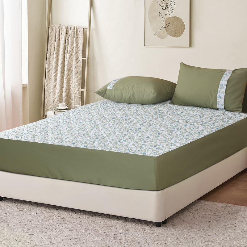 Pastel Garden Quilted Fitted Sheet