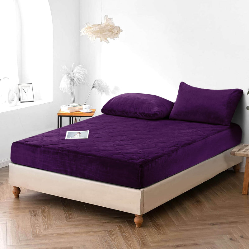 Plush Quilted Fleece Fitted Sheet