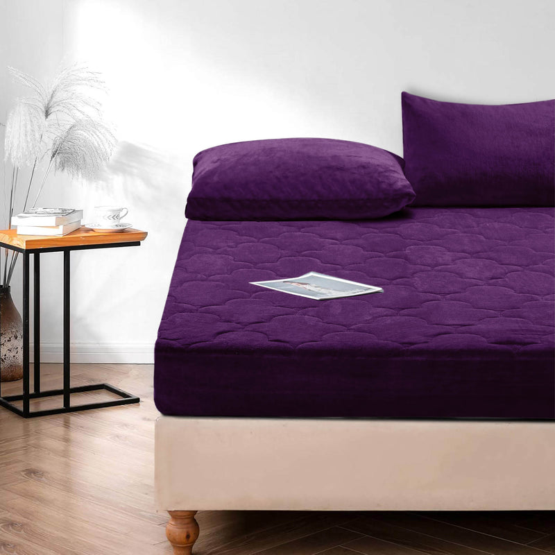 Plush Quilted Fleece Fitted Sheet