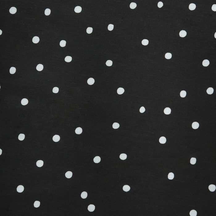 Polka Dots Black Crib Bedsheet & Pillow