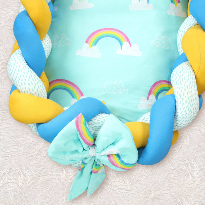 Rainbow Clouds Braided Snuggle Bed