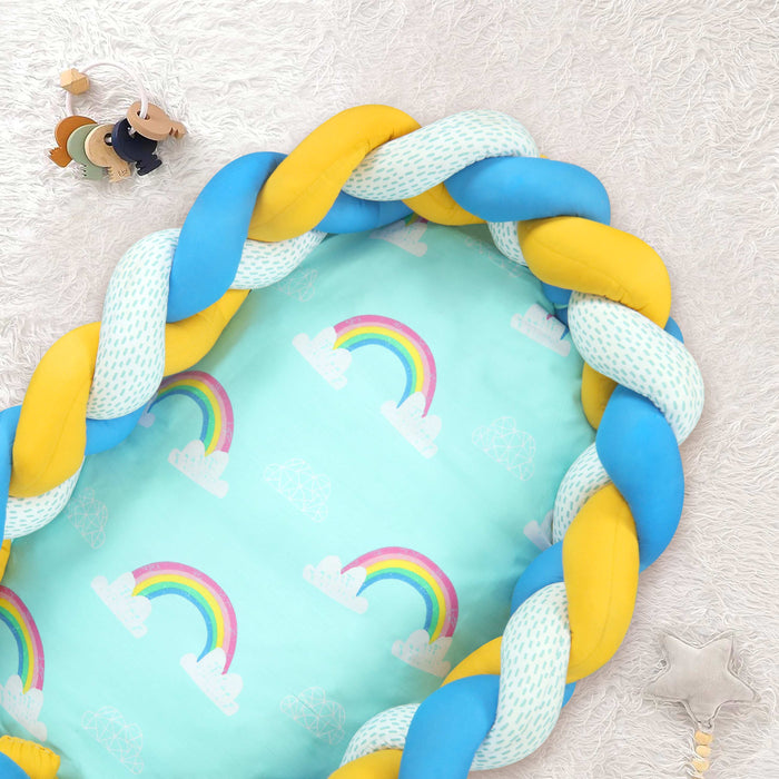 Rainbow Clouds Braided Snuggle Bed