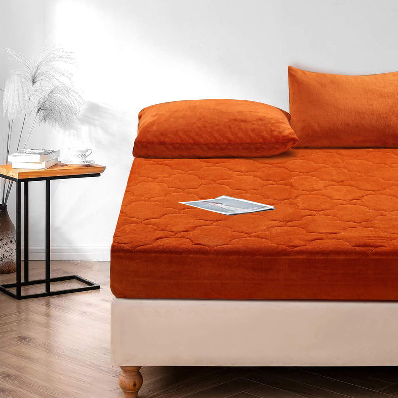 Plush Quilted Fleece Fitted Sheet