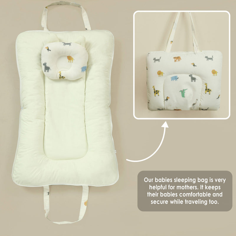 Safari Printed Baby Portable Bed