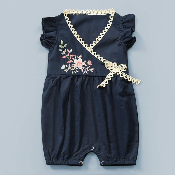Whimsical Floral Baby Summer Romper