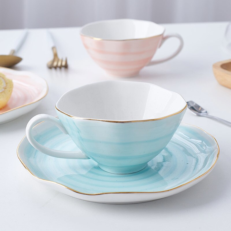 Antique Cup with Saucer & Spoon- Pack of 2
