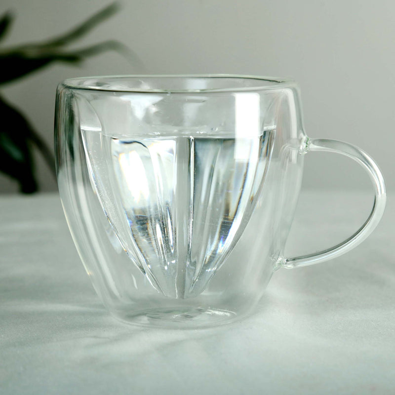 Bistro Classic Flower Shape Double Wall Mug