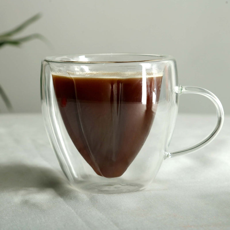 Bistro Classic Flower Shape Double Wall Mug