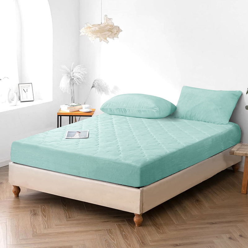 Plush Quilted Fleece Fitted Sheet