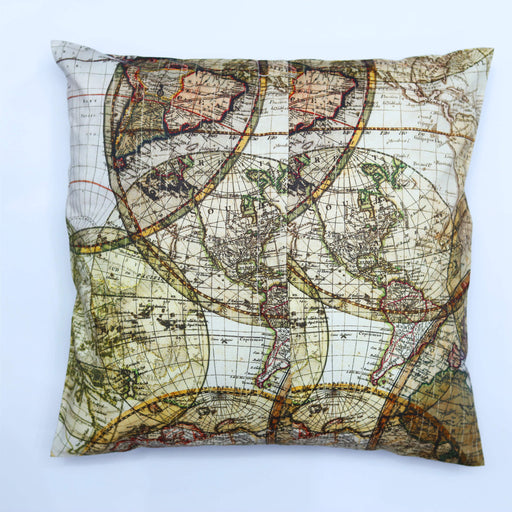 world globe zip cushion