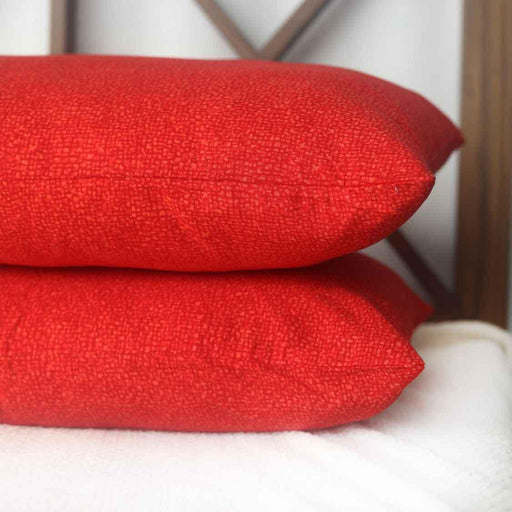 bed rock red pillow covers