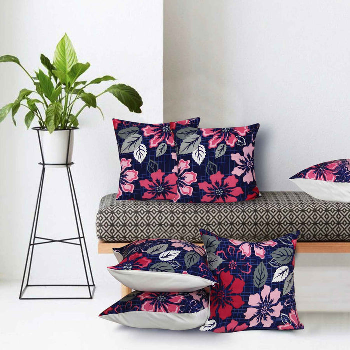 bright flowers cushion cover set bundle of 5