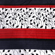 soft warm black red leaves sherpa blanket