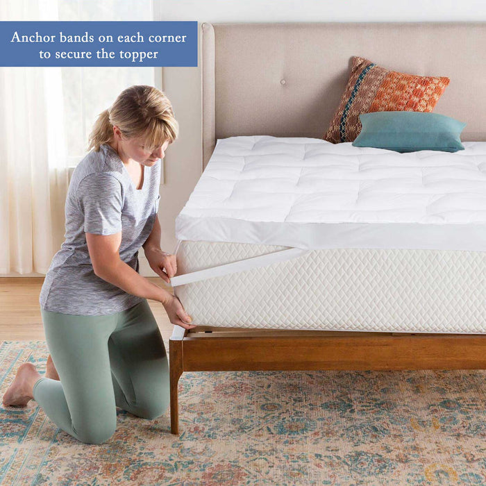 diagonal tuck extra thick mattress topper