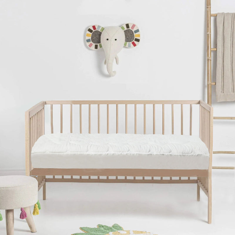 baby mattress topper fitted white