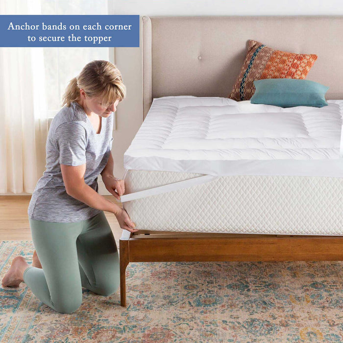 wavy lines extra thick mattress topper