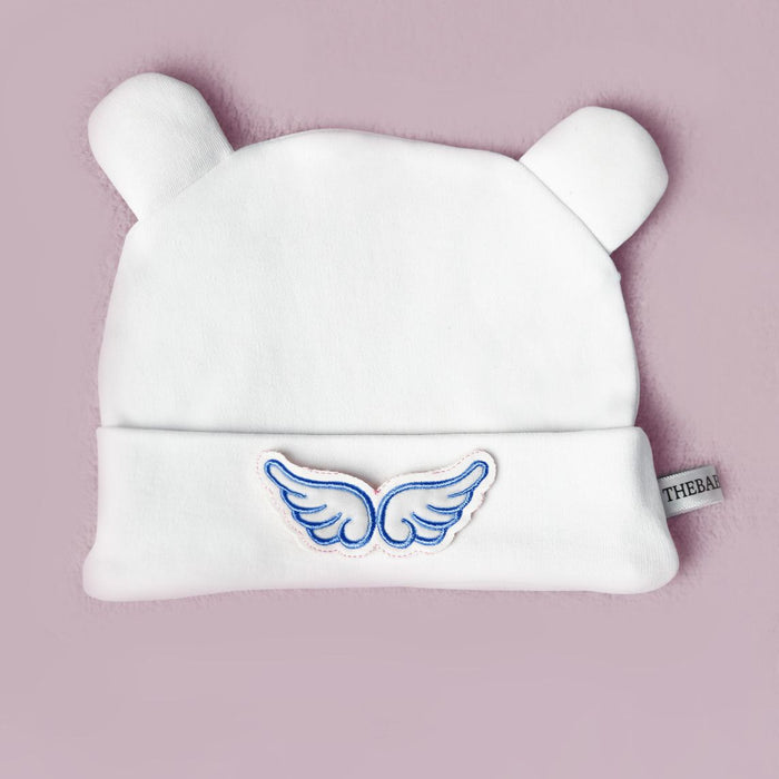 embroidered wings baby caps