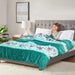 floral print embossed fleece blanket